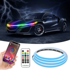 LED Strip RGB flowing Light For Car Hood with remote control