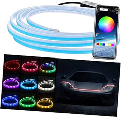 LED Strip RGB flowing Light For Car Hood with remote control