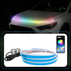 LED Strip RGB flowing Light For Car Hood with remote control