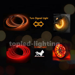 LED Wheel Ring 4X Car 14 15.5" 17inch RGB  Rim Lights Kit APP Bluetooth