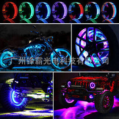 LED Wheel Ring 4X Car 14 15.5" 17inch RGB  Rim Lights Kit APP Bluetooth