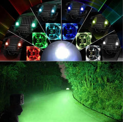 Led Work Light RGB LYD-C16WS 3inch Mini Size 15W Remote Control for ATV UTV 4X4 Offroad Boat High Intensity 6500K IP67