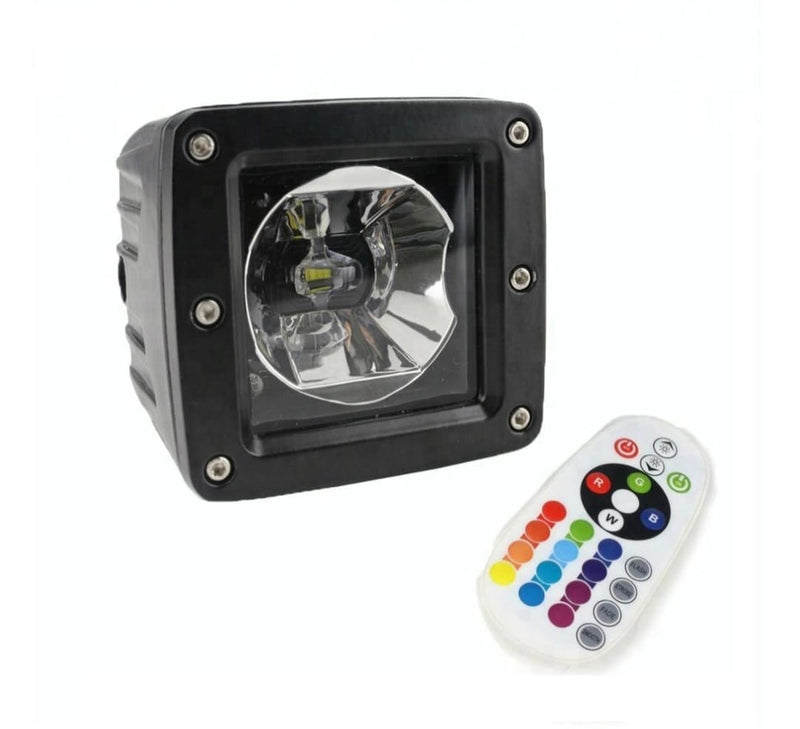 Led Work Light RGB LYD-C16WS 3inch Mini Size 15W Remote Control for ATV UTV 4X4 Offroad Boat High Intensity 6500K IP67