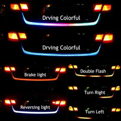 LED Strip RGB Flowing Braking Light For Car Rear