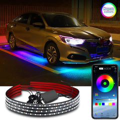 Car Underglow Lights,Smart Exterior Car Lights,Multicolors Music Mode Neon