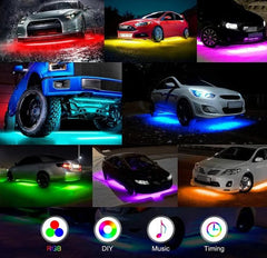 Car Underglow Lights,Smart Exterior Car Lights,Multicolors Music Mode Neon