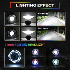 Faro LED RGB de 7"