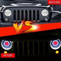 Faros delanteros LED NVE Off Road DEMON (par) para JK 2007-2018