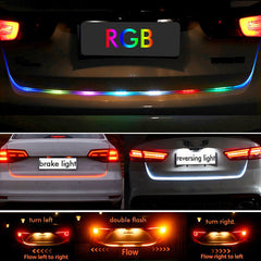 LED Strip RGB Flowing Braking Light For Car Rear