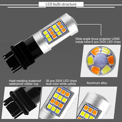 Switchback LED 2835 SMD Dual Color White Amber