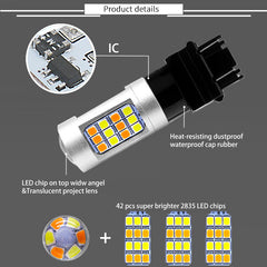 Switchback LED 2835 SMD Dual Color White Amber