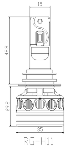 HEADLIGHT LED F3S PRO 50000LM