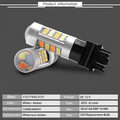 Switchback LED 2835 SMD Dual Color White Amber