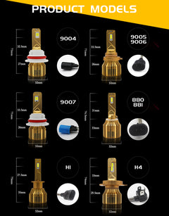 HEADLIGHTS LED R8 20000LM