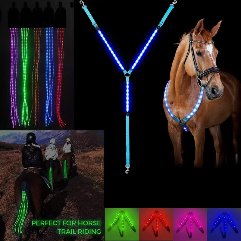 CABALLO ARNES Y COLA LED MULTICOLOR